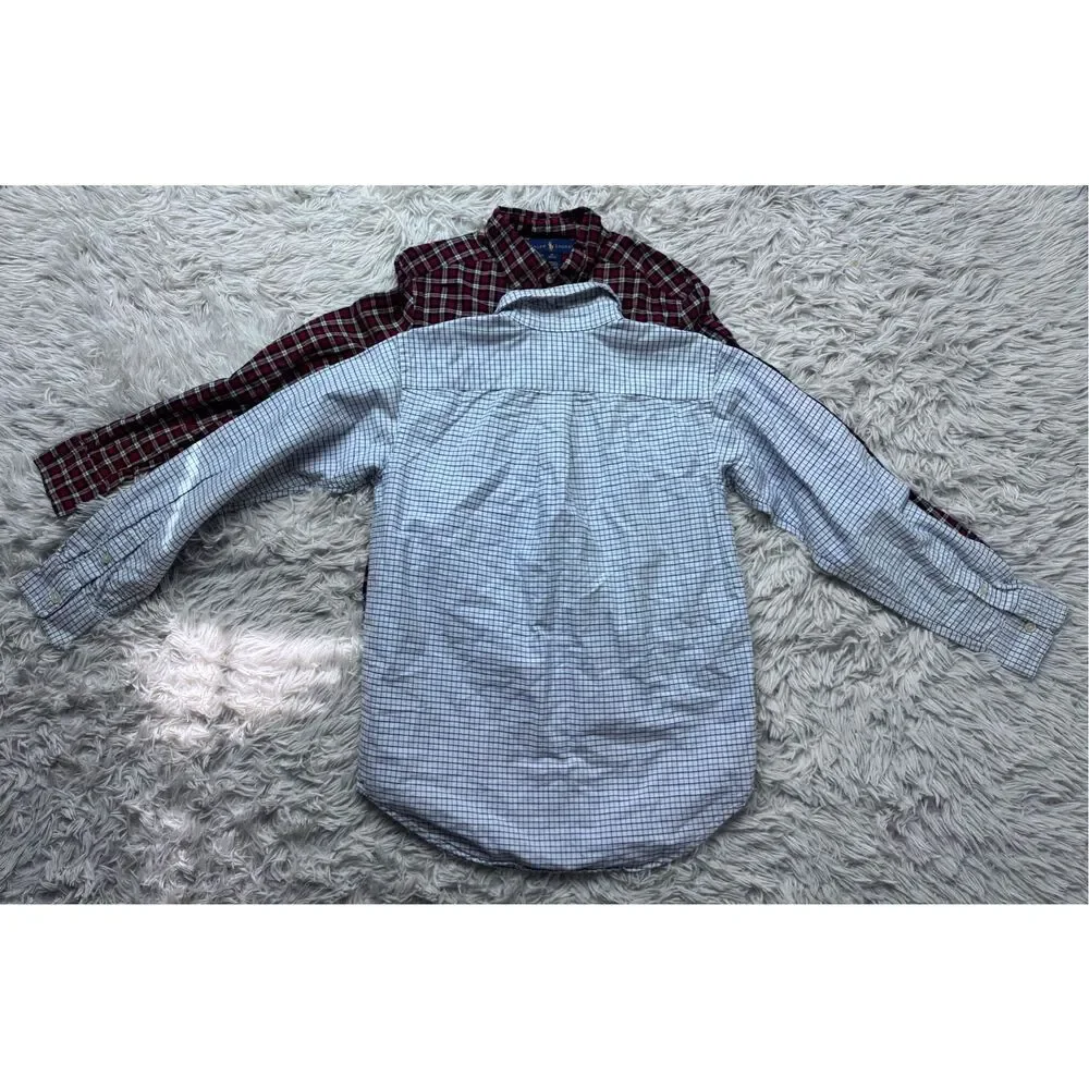 3 piece boys button down dress shirts & vest bundle size 10-12 by Ralph Lauren